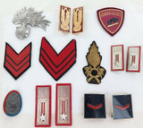 OBSOLETE VINTAGE ITALIAN MILITARY POLICE / POLICE PATROL BADGES PATCHES INSIGNIA