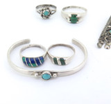 Beautiful Selection Turquoise Malachite Azurite Sterling Silver Jewellery 18.5g