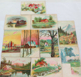 ITALY 10 EARLY 1900s CHROMOLITHOGRAPH POSTCARDS, UNUSED. PRODUCED IN MILANO.