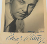 c1940s AUSTRIAN ERICH KUNZ OPERATIC BASS BARITONE HANDSIGNED PHOTO / LOBBY CARD.