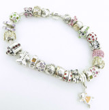 Chamilia Sterling Silver Bracelet With 27 Charms 100 grams