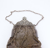 Antique Ornate Metallic Silver Gold Tone Mesh Whiting & Davis Co Bag 1920's