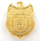 REPLICA USA SPECIAL AGENT GOLDPLATED BELT BADGE.