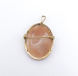 Pair of Beautiful Vintage Sterling Silver Carnelian & Sardonyx Cameo Brooches