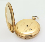 Antique 1853 Patek Philippe 18k Yellow Gold Vermicelle Pocket Watch & Extract