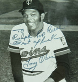 MLB TONY OLIVA, MINNESOTA TWINS HANDSIGNED LARGE PHOTO.