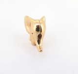 Extreme Cuteness 14ct Yellow Gold Stylised Elephant Slider Pendant 12.2g