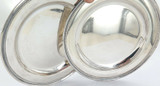 VINTAGE DANISH .830 SILVER MATCHING PAIR ROUND TRAYS.