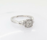0.27ct Brilliant Cut Diamond Ladies 10K White Gold Ring Size K Val $2155