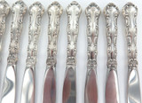 1897 PATTERN GORHAM “THE STRASBOURG” STERLING SILVER SET 10 BUTTER SPREADERS.