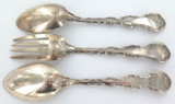 1897 PATTERN GORHAM “THE STRASBOURG” STERLING SILVER SET 3 LARGE SERVERS.