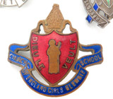 4 VINTAGE QLD SCHOOL BADGES. WARWICK & “GLENNIE” TOOWOOMBA.