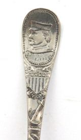 RARE 1898 CPT SIGSBEE U.S MAINE BATTLESHIP HAVANA HARBOUR SILVERPLATE SPOON