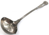 HEAVY SET / QUALITY ITALIAN MADE F B ROGERS SILVERPLATE LARGE TWIN SPOUT LADLE.