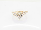 0.70ct Diamond Contoured Anniversary 14ct Yellow Gold Ring Size M1/2 Val $3005