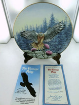 MAJESTY OF FLIGHT BY T J HIRATA "THE VANTAGE POINT" COLLECTORS PLATE, BOX & COA.