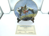 DANBURY MINT, G PERILLO WAR PONIES OF THE PLAINS COLLECTORS PLATE, BOX & COA.