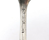 PRE 1884 ENGLISH SILVERPLATE CONDIMENT SPOON with REGISTRATION MARK.