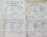 1950s ALEC & ERIC BEDSER. 5 SIGNED SURREY SCORECARDS.
