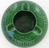 QUALITY VINTAGE TUBORG BEER PORCELAIN PROMOTIONAL ASHTRAY
