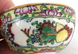 VINTAGE CHINESE FAMILLE ROSE EXPORT WARE TINY / THIN RICE WINE CUP. SIGNED BASE