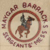 VERY NICE / WELL MADE MAYGAR BARRACKS (VIC) SERGEANTS’ MESS EMBROIDERED DISPLAY.