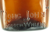 LARGE VINTAGE "LONG JOHN” SCOTCH WHISKY BROWN BOTTLE. GOOD CONDITION.