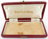 VINTAGE ROYAL CROWN DERBY EARRING BROOCH DISPLAY / STORAGE CASE.