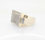 0.70ct Diamond Set Domed Top 10k Gold Ring Size T1/2 Val $3900