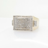 0.70ct Diamond Set Domed Top 10k Gold Ring Size T1/2 Val $3900