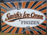 Large Vintage Smith’s Ice Cream Heavy Porcelain Sign C.1930 106.5cm x 76cm