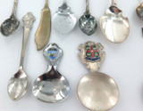 SELECTION STERLING SILVER & SILVERPLATE COLLECTORS SPOONS