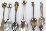 SELECTION STERLING SILVER & SILVERPLATE COLLECTORS SPOONS