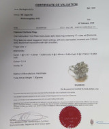 Vintage Handmade 1.64ct Diamond Set 14k White Gold Dress Ring Size J Val $6690