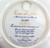 ANNA PERENNA LIMITED EDITION COLLECTORS PLATE + BOX + BROCHURE. ROMEO & JULIET.