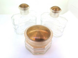 Vintage 1950's Era Collectable Ornate Vanity Set in Original Hard Plastic Case