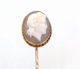 Antique Beautifully Carved Portrait Cameo & 10ct Yellow Gold Setting 4.35g