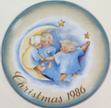 SCHMID GERMANY BERTA HUMMEL L/ED COLLECTORS PLATE + OUTER + COA. CHRISTMAS 1986