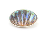 Vintage Ātaahua 1950s Iridescent Pāua / Abalone Shell & Sterling Silver Brooch