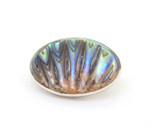 Vintage Ātaahua 1950s Iridescent Pāua / Abalone Shell & Sterling Silver Brooch