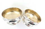 Stunning Tiffany & Co Sterling Silver Footed Guilded Gold Salt Cellars M4410