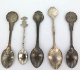 4 VINTAGE AUSTRALIAN SOUVENIR SPOONS INCL 1956 MELBOURNE OLYMPICS + CHILE.