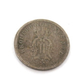 LOW MINTAGE 612,000. 1878 NORWAY 10 ORE SILVER COIN.