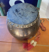 Antique Japanese Ceremonial Lacquer Wooden Taiko Drum Meiji period