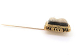 Delightful Antique 9ct Yellow Gold & Sardonyx Cameo Stick Pin 7.4g