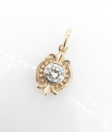 A 14K Yellow Gold 0.67ct I Si1 Diamond Set Ladies Solitare Pendant Val $5820