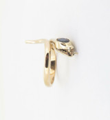 Handmade Vintage Australian Sapphire 18ct Gold Serpent Ring Size P Val $3950