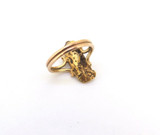 Antique Collectable 22ct Golden Nugget Ring & 18ct Yellow Gold Ring Size J 5.2g