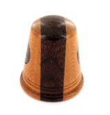 SUPERBLY CRAFTED VINTAGE TREEN WOODEN THIMBLE.