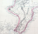 c1860 LARGE “WEEKLY DISPATCH ATLAS” MAP of NEW ZEALAND NORTH ISLAND.